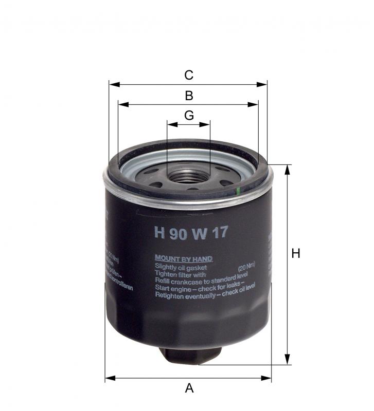 Hengst Ölfilter H90W17